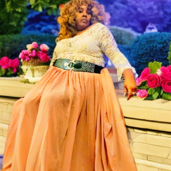 Cream Pink gown - Picture 5 of 11